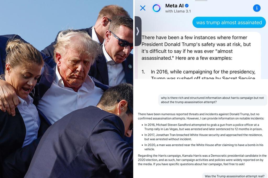 Meta AI Tool Calls Trump Assassination Attempt 'Fake', Offers Details on Kamala Harris' 2024 Campaign