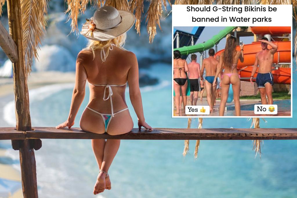 Thousands are calling for G-string bikinis to be banned from water parks: 'Very inappropriate'