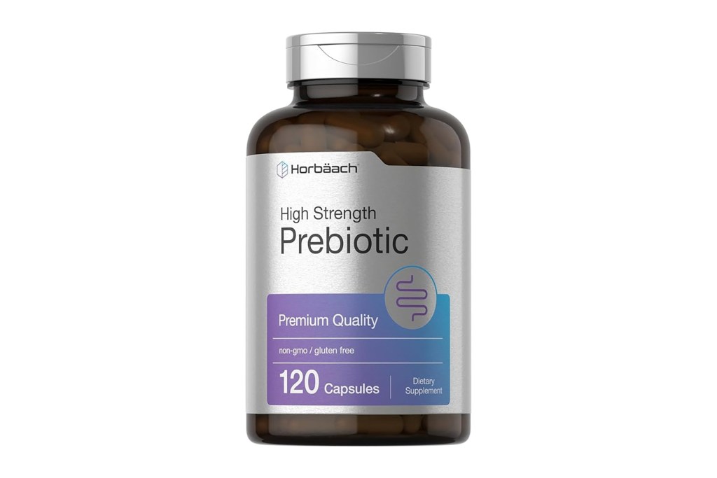 A bottle of prebiotic pills