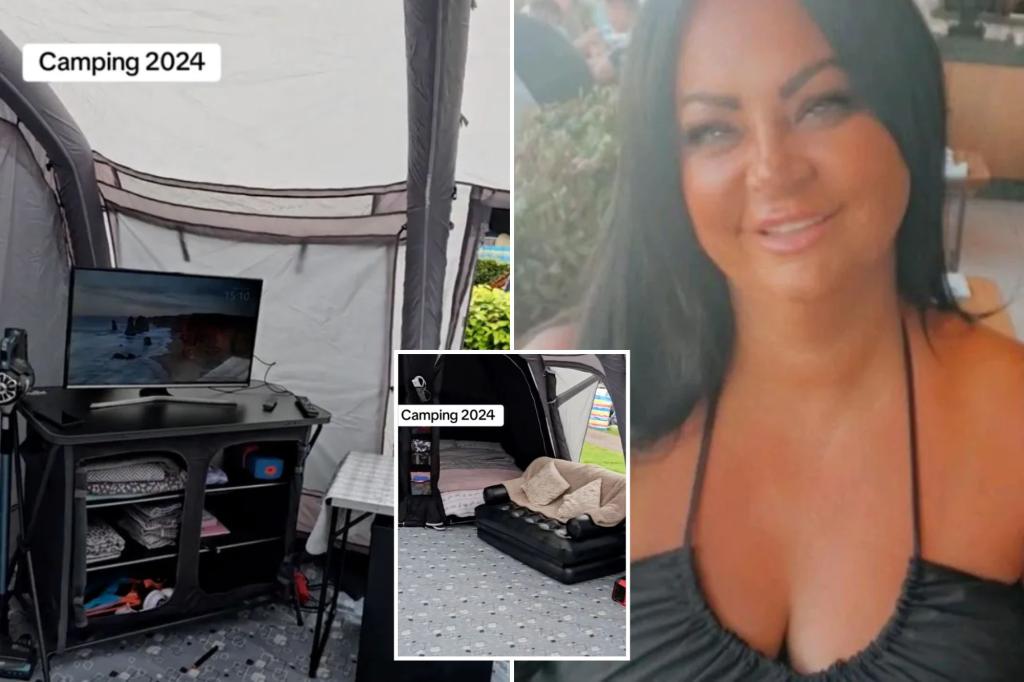 Extravagant set-up of mommy camps with plasma TVs and couches sparks heated debate on the Internet: "Why go?"