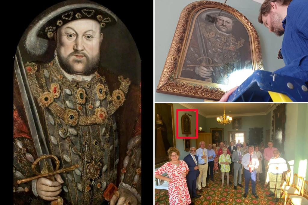 The lost painting of Henry VIII was discovered hidden in the wall of the representative of the royal family