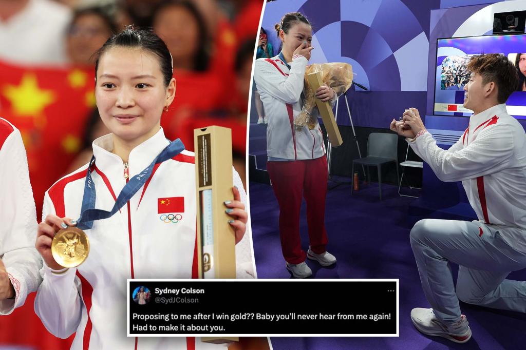 Men's Olympic wedding proposals criticized for stealing 'spotlight' from women medal winners: 'I should have done it for you'