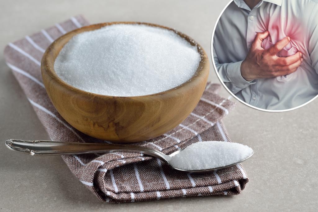 The popular sugar substitute is linked to an increased risk of heart attack, stroke