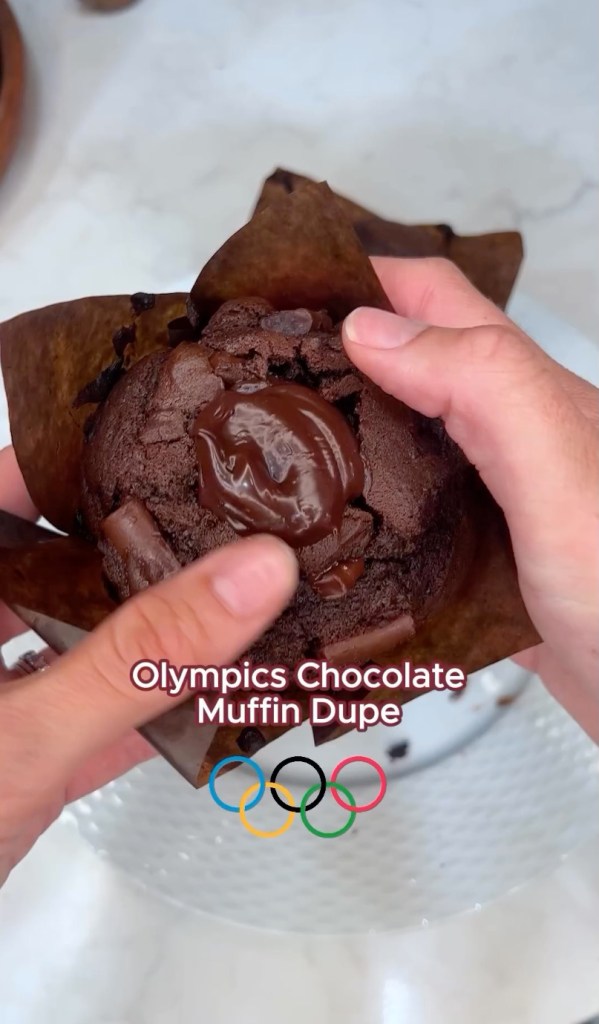 "Although I've never had the exact Olympic Muffins, just from watching the videos, I could tell it was a really rich, decadent chocolate cake style muffin with a chocolate ganache center." Sepsy said.  