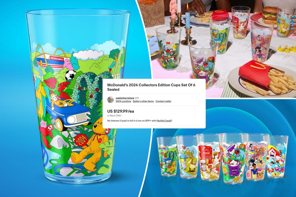 McDonald's free collectible cups are being resold for thousands of dollars on eBay