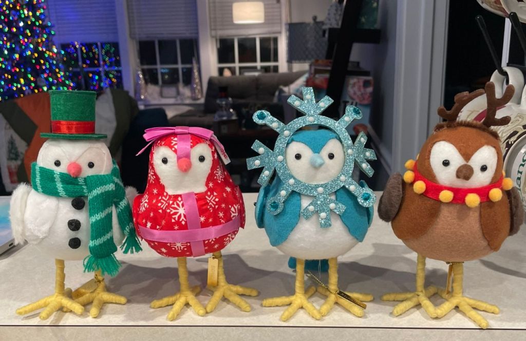 Winter 2022 collection of seasonal felt birds